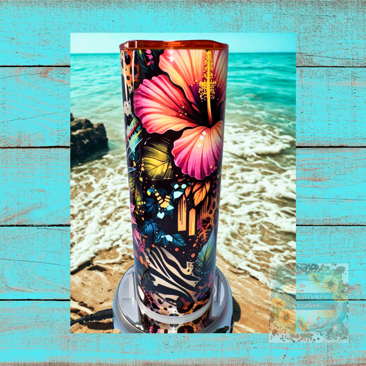 Blooming Wild Cheetah Tumbler