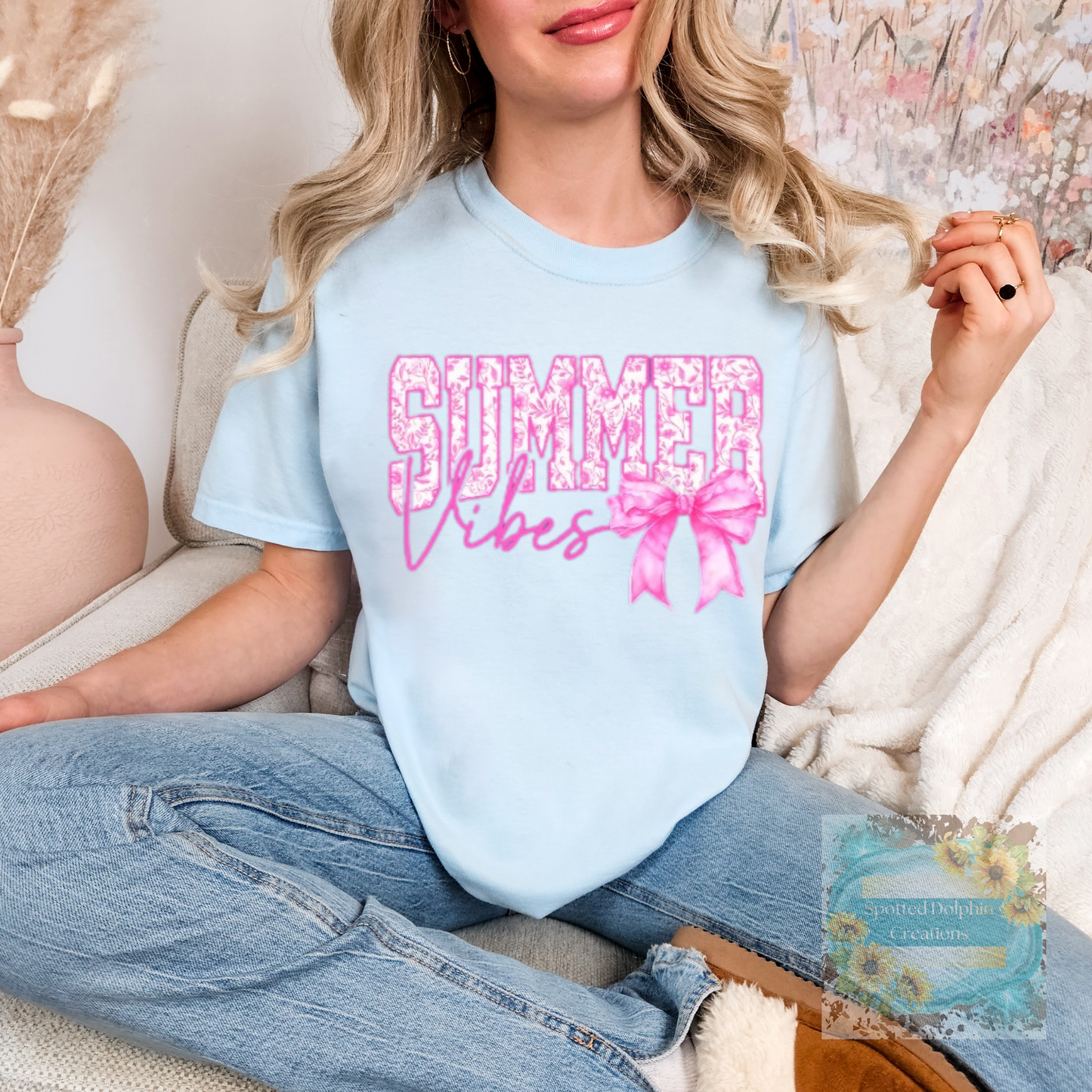 Summer Vibes Lace Bow