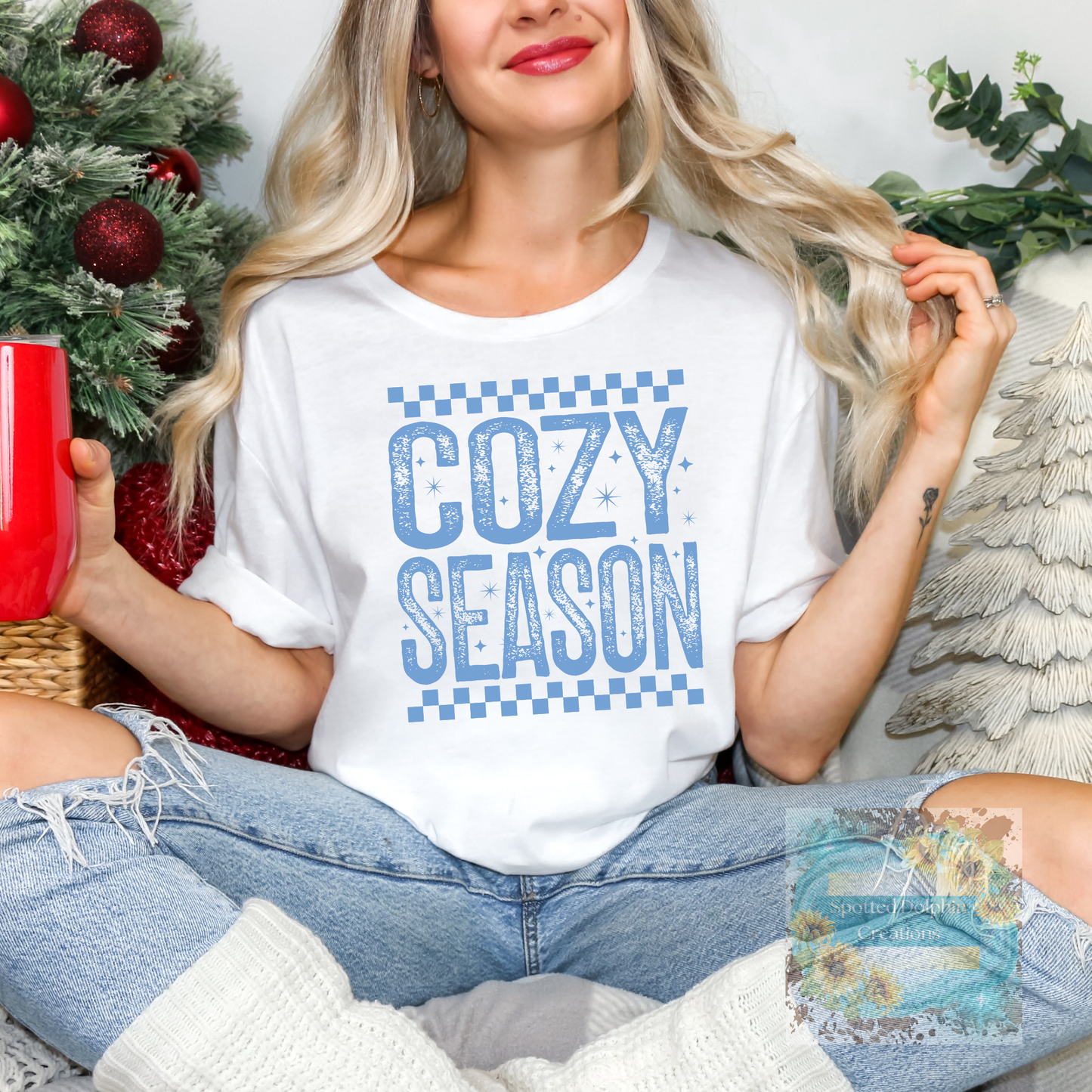 Cozy Season Distressed in Blue