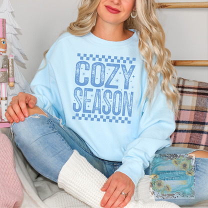 Cozy Season Distressed in Blue