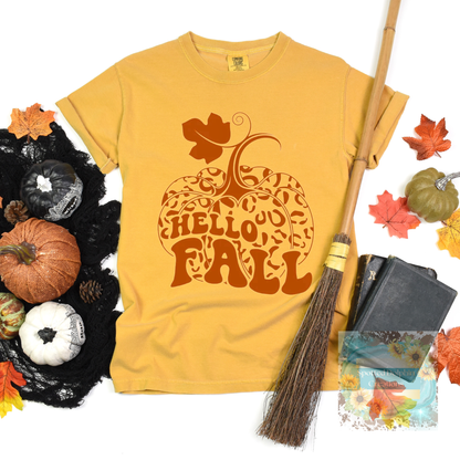 Hello Fall w/Cheetah Pumpkin