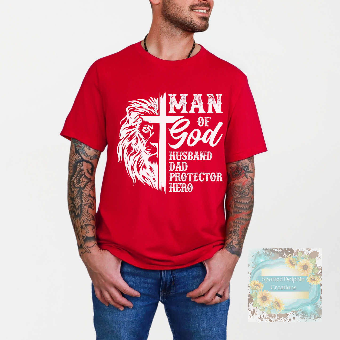 Man of God Lion in White