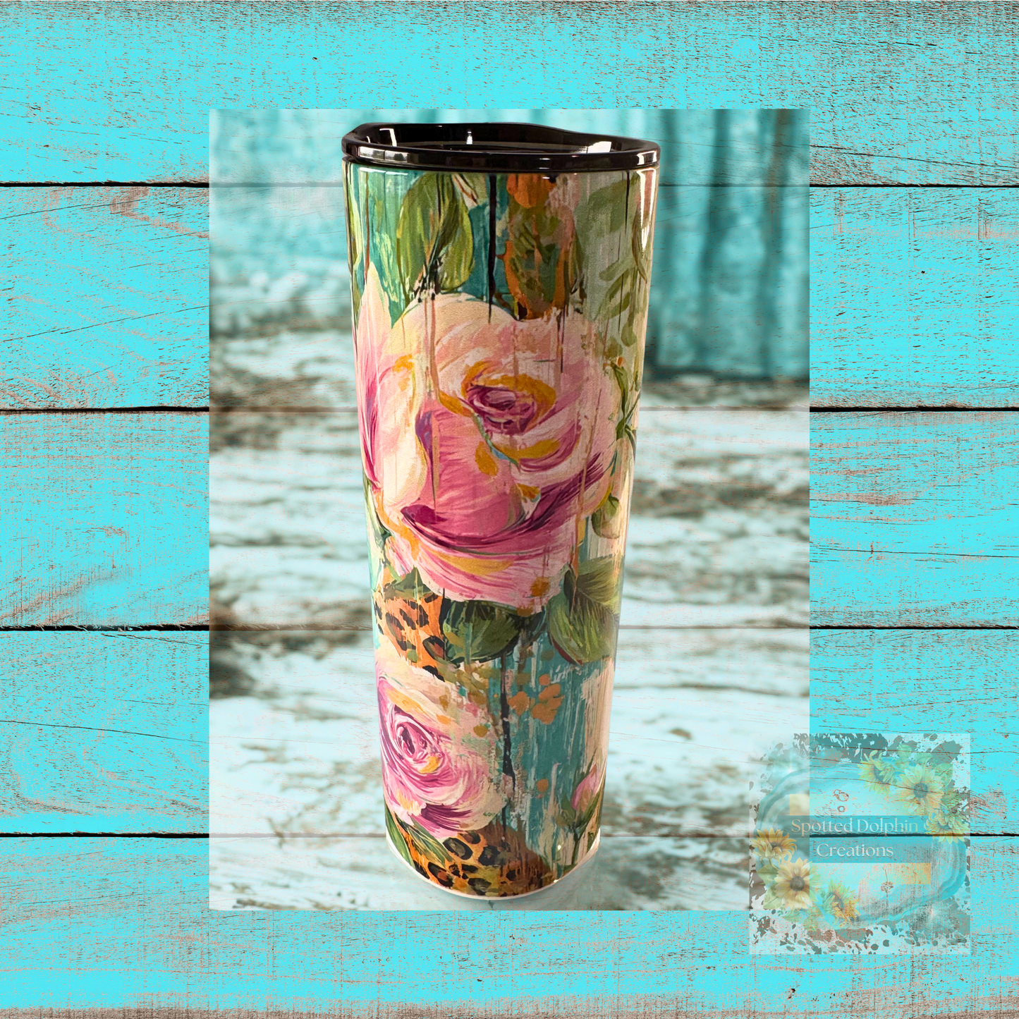 Vintage Wild Rose Tumbler