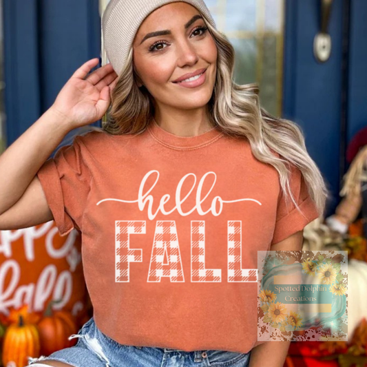 Hello Fall Checkered